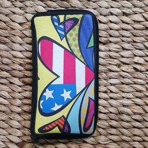 Sublimated neoprene cosmetic/pencil bag with zipper